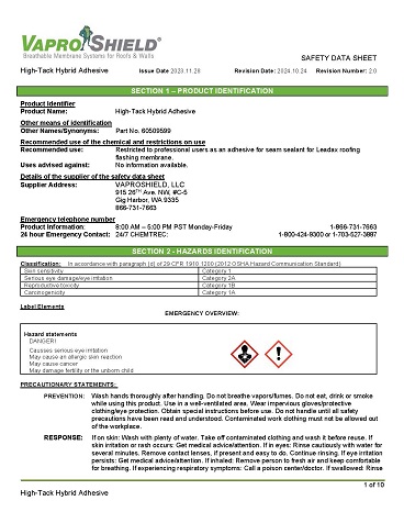 High-Tack Hybrid Adhesive SDS