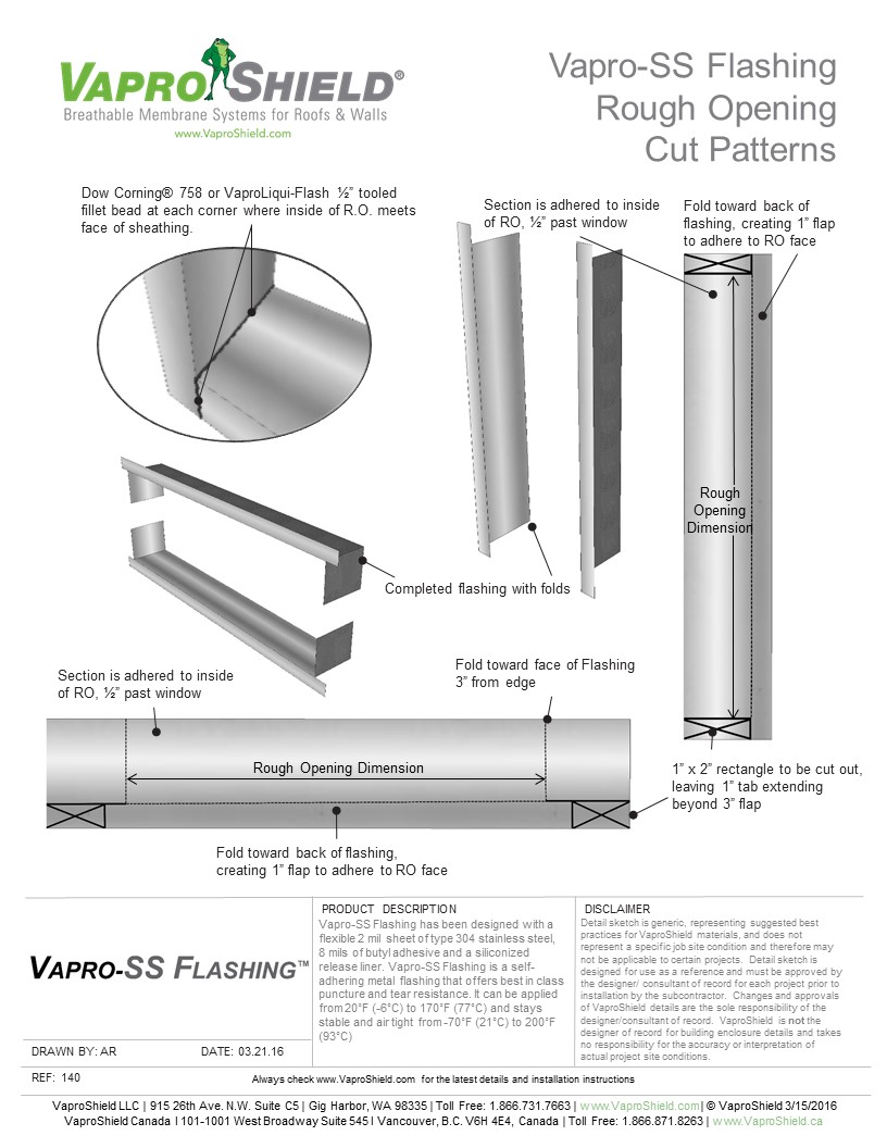 VS 140 VaproSSFlashing Cut Patterns 040116