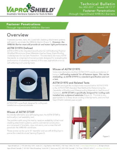 TechnicalBulletin FastenerPenetration 082317 Page 1