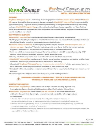 WrapShield IT Installation Instructions