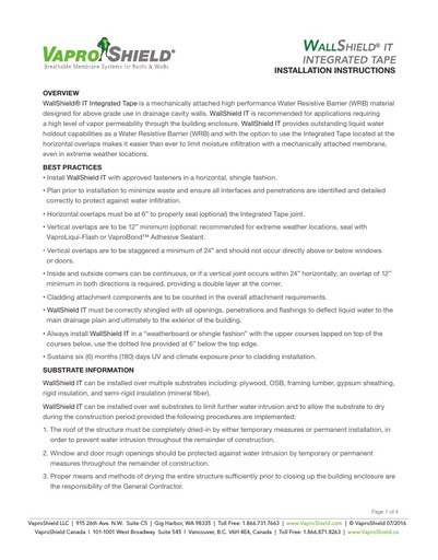 WallShield IT Installation Instructions