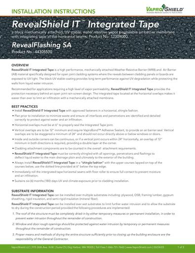 RevealShield IT Installation Instructions