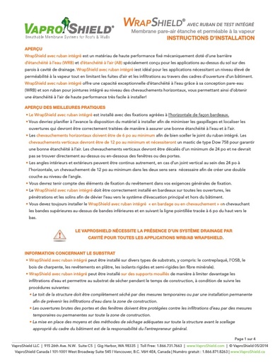 WrapShield IT Installation Instructions French