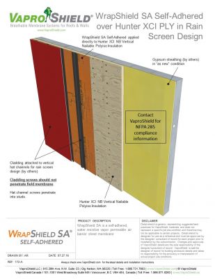 WrapShield SA over Hunter XCI in Rain Screen Design