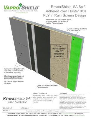 RevealShield SA over Hunter XCI in Rain Screen Design