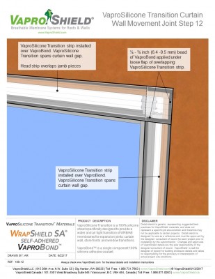 VaproSilicone Transition Sheet Curtain Wall Detail