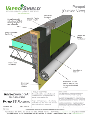 Parapet with RevealShield SA and RevealFlashing SA