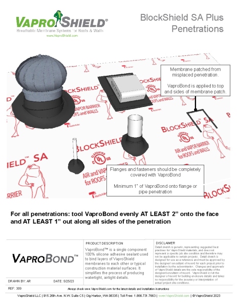 BlockShield SA Plus Penetrations with VaproBond