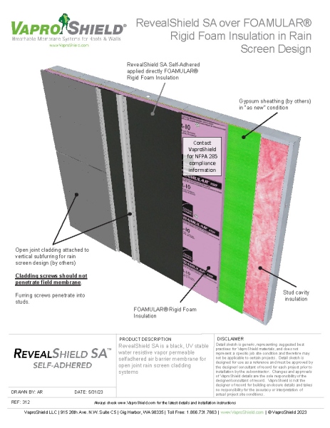 RevealShield SA Blended Wall Assembly