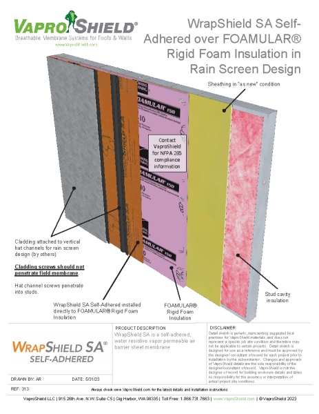 WrapShield SA Blended Wall Assembly