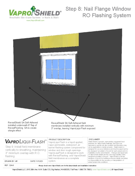 RevealShield SA RO Sequence with Nail Flange Window