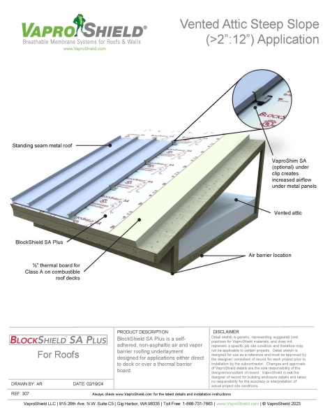 BlockShield SA Plus Vented Attic Steep Slope