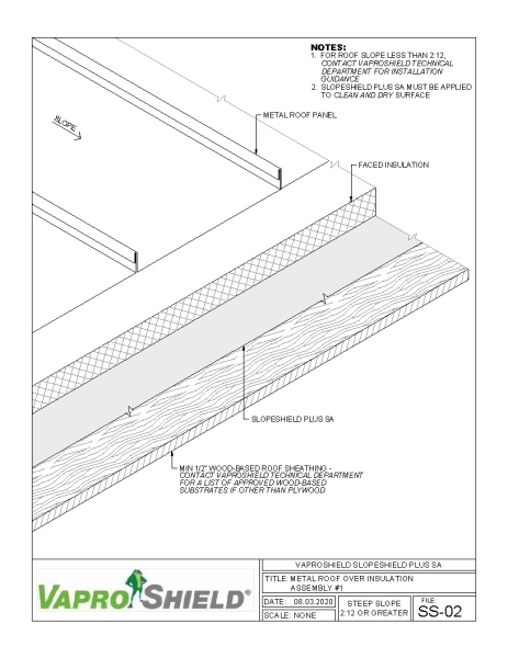 Steep Slope Metal Roof Over Insulation Assembly 1