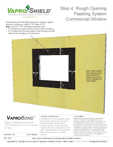 PanelShield SA Commercial Window Sequence VaproBond