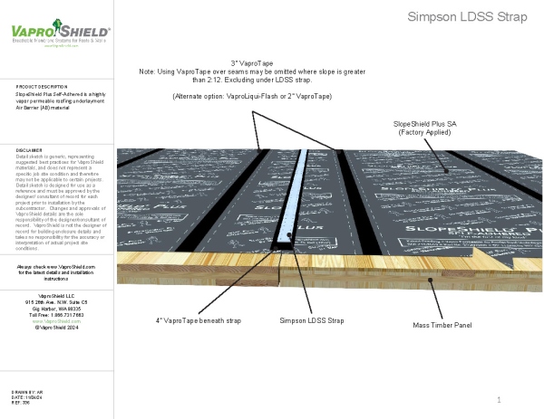 Mass Timber Joint Simpson LDSS Strap