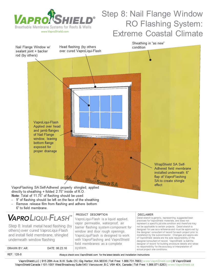 Nail Flange Window RO Flashing System: Extreme Coastal Climate